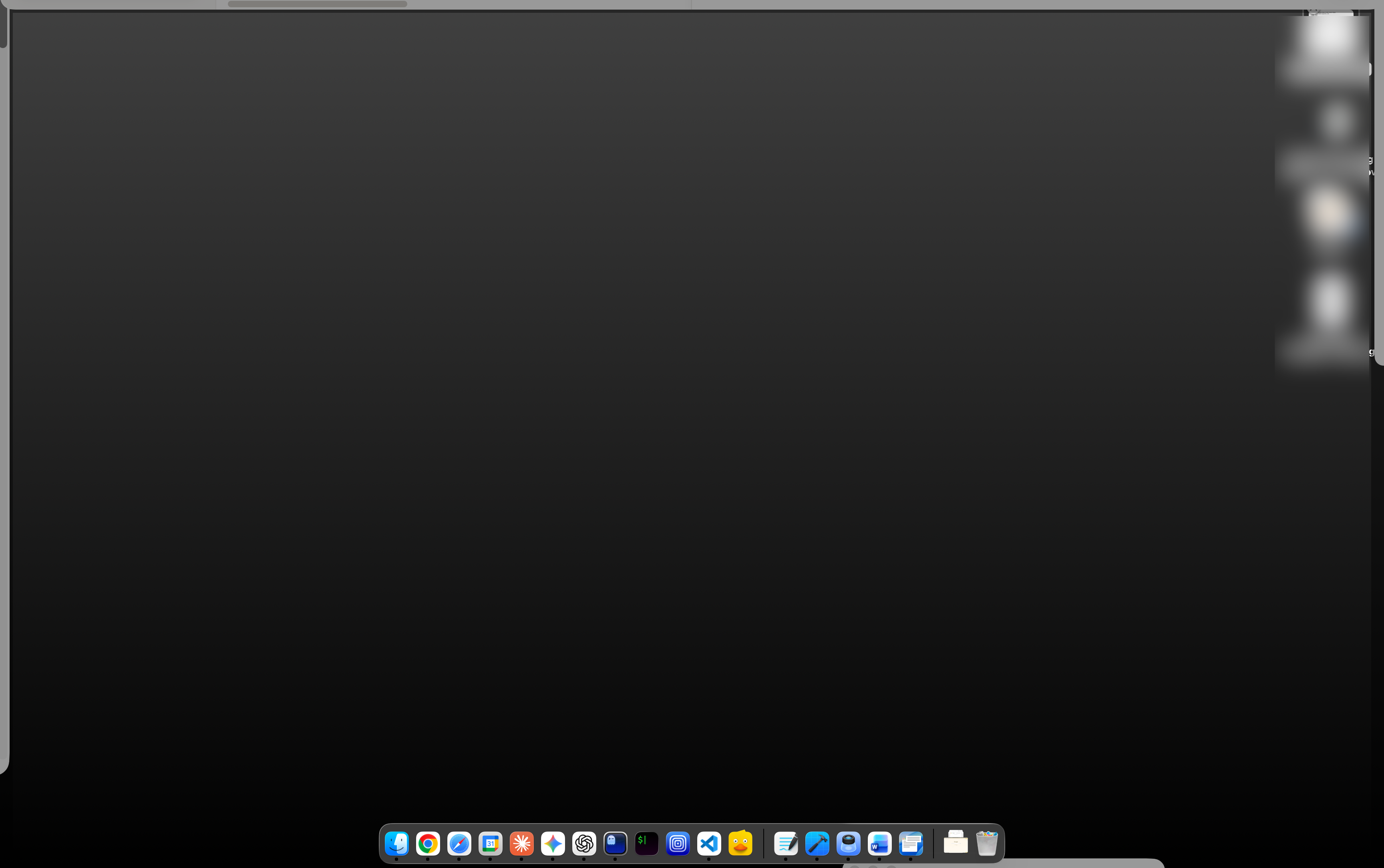 macOS desktop revealed by fn+H show desktop keyboard shortcut